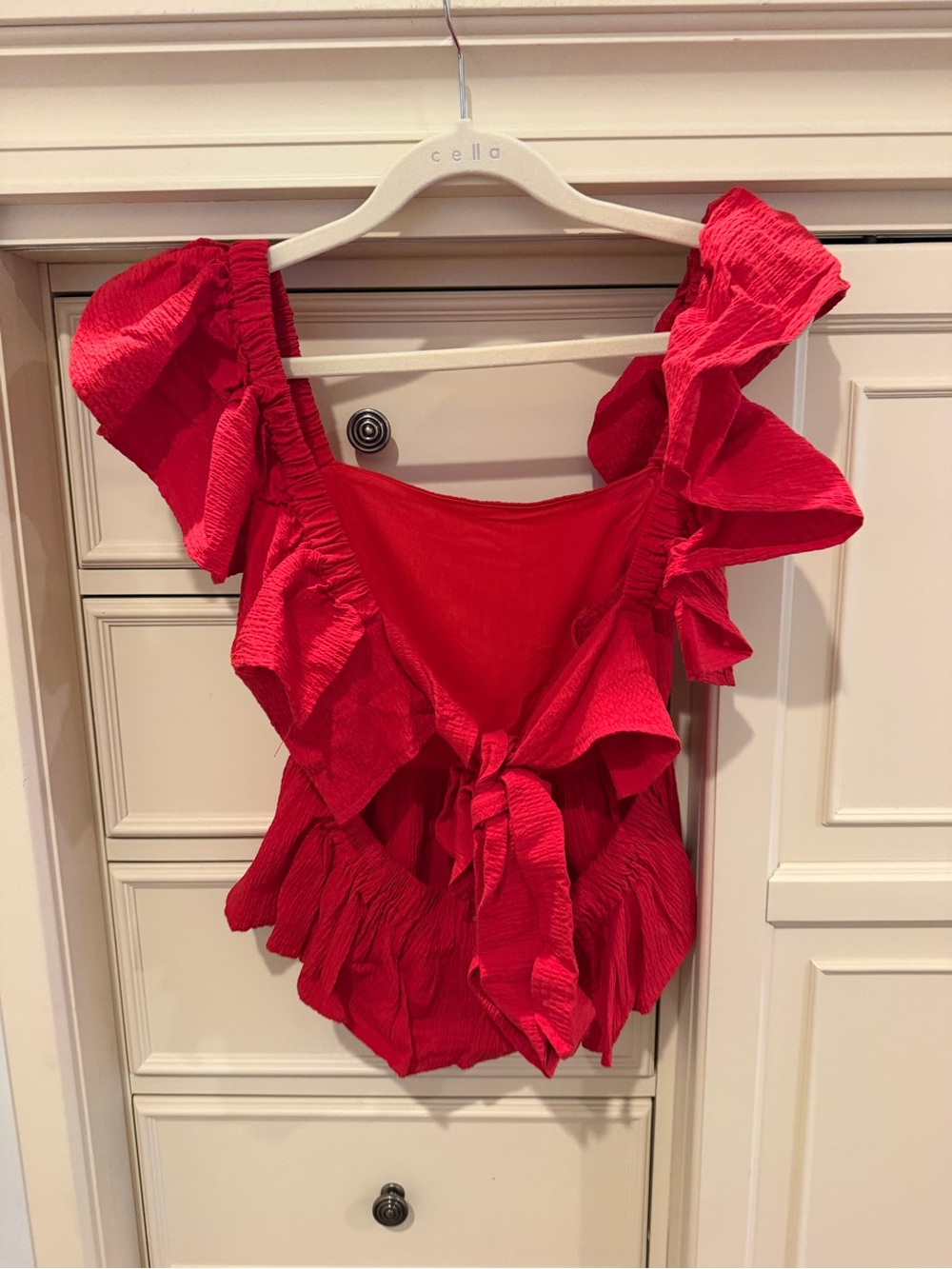 Altar'd State Red Ruffled Square-Neck Top - Picture 2 of 2